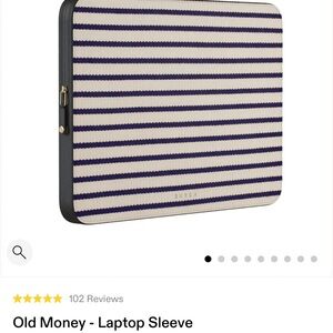 Striped Navy and Cream 16” MacBook Case